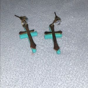 Dangle cross earrings